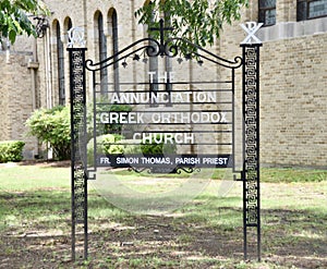 The Annunciation Greek Orthodox Church Sign, Memphis, TN