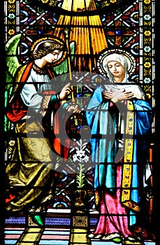 The Annunciation-stained glass window