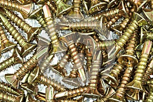 Anodized construction fasteners closeup