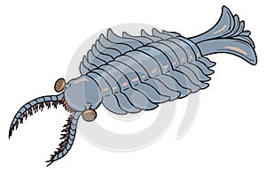 anomalocaris onchopristis dinosaur ancient vector illustration transparent background