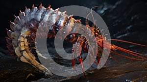 Anomalocaris With Scorpion Tail: Industrial Horror Zbrush Art photo