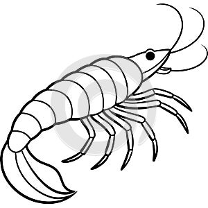 Anomalocaris shrimp goes icon vector illustration photo
