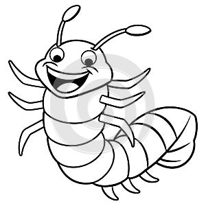 Anomalocaris shrimp learns icon vector illustration photo