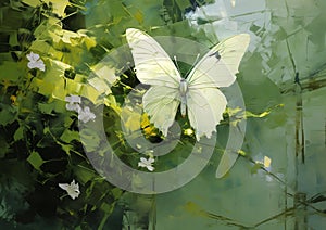 Anomalous Encounter: The Brave White Butterfly on the Mint Tree