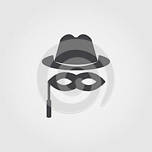 Anonymity flat icon. Monochrome creative design from blockchain icons collection. Sipmle sign illustration anonymity icon for