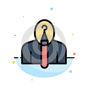 Anonymous, Artist, Author, Authorship, Creative Abstract Flat Color Icon Template photo