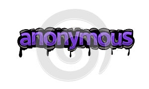 ANONYMOUS background writing vector design on white background