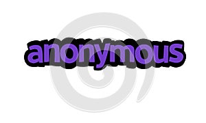 ANONYMOUS background writing vector design
