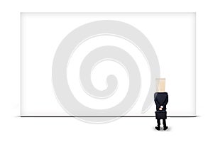 Anonymous businessman and empty billboard 2