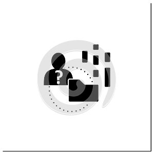 Anonymous data glyph icon