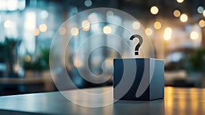 An anonymous feedback box for whistleblowing in an office, feedback box, anonymous reporting