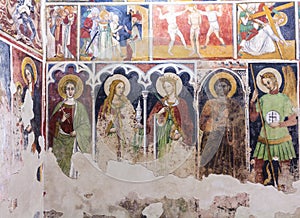 Anonymous frescoes of Santo Stefano Church, Soleto, Italy fresco