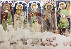 Anonymous frescoes of Santo Stefano Church, Soleto, Italy fresco