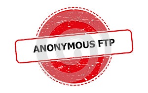 anonymous ftp stamp on white