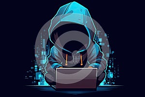 Anonymous hacker. Concept of hacking cybersecurity, cybercrime, cyberattack