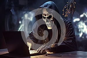 Anonymous hacker. Concept of hacking cybersecurity, cybercrime, cyberattack