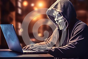 Anonymous hacker. Concept of hacking cybersecurity, cybercrime, cyberattack