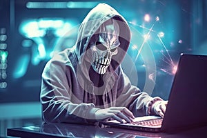 Anonymous hacker. Concept of hacking cybersecurity, cybercrime, cyberattack