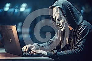Anonymous hacker. Concept of hacking cybersecurity, cybercrime, cyberattack
