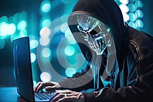 Anonymous hacker. Concept of hacking cybersecurity, cybercrime, cyberattack