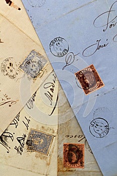 Anonymous handwritten real old letters from Spain