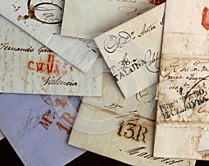 Anonymous handwritten real old letters from Spain