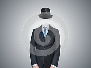 Anonymous or invisible man in suit