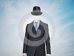 Anonymous or invisible man in suit photo