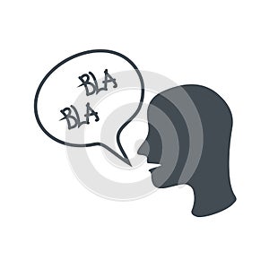 Anonymous, men says blah blah. Vector icon