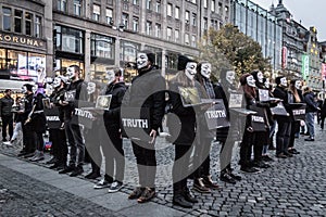 Anonymous for the voiceless performing in Prague