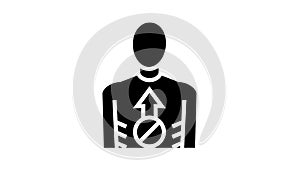 anorexia psychological disease glyph icon animation