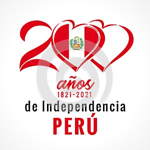 200 anos de Independencia Peru, greeting card photo