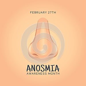 Anosmia Awareness Month Vector Illustration