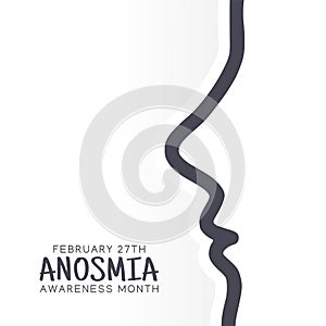 Anosmia Awareness Month Vector Illustration