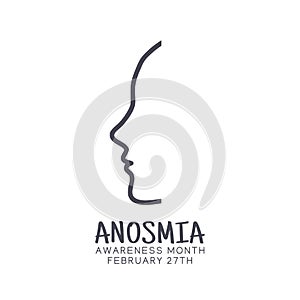 Anosmia Awareness Month Vector Illustration photo