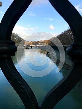 Another bridge from a small view in the Old City of Rome. The historical city makes more distinctive during winter days.