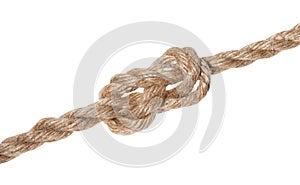 another side of figure-eight knot tied on rope