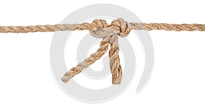 Another side of grass knot joining two ropes