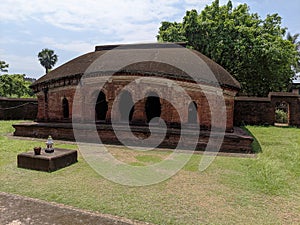 Another temple beside Madanmohan Temple in Bishnupur, Bankura, an artwork of terracotta