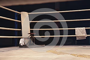 Another view for a corner of boxing ring