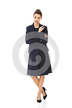 Anoyed and displeased businesswoman