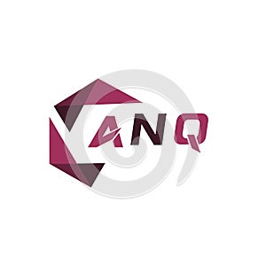 ANQ creative minimalist letter logo. ANQ unique vector initials alphabet letter logo design