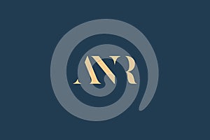 ANR abstract letter logo design