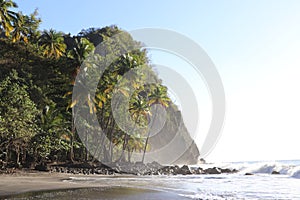 Anse Couleuvre Black Sand Beach Martinique Islands Caribbean Sea photo