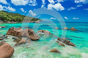 Anse Lazio - Paradise beach in Seychelles, island Praslin