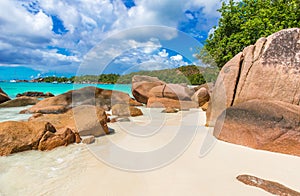 Anse Lazio - Paradise beach in Seychelles, island Praslin