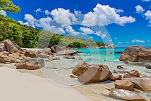 Anse Lazio - Paradise beach in Seychelles, island Praslin