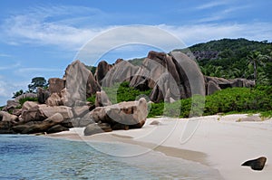 Anse Marron ,Tropical beach at Seychelles photo