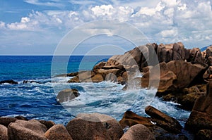 Anse Marron ,Tropical beach at Seychelles