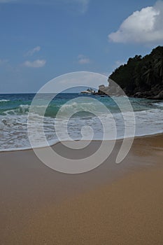 Anse Soleil beach, in Mahe island, Seychelles